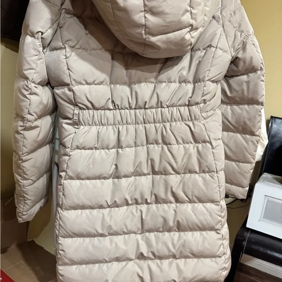 Zara Beige Hooded Puffer Coat - Picture 13 of 17